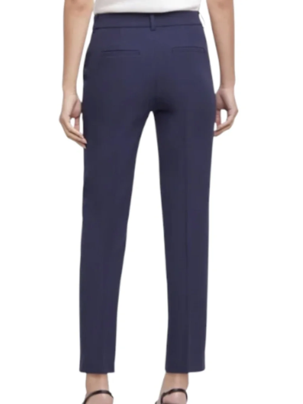 Express Womens Navy High Rise Tailored Ankle Pants 10